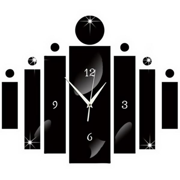 

wall clocks 1 set mirror sticker clock home entrance aisle bedroom hanging