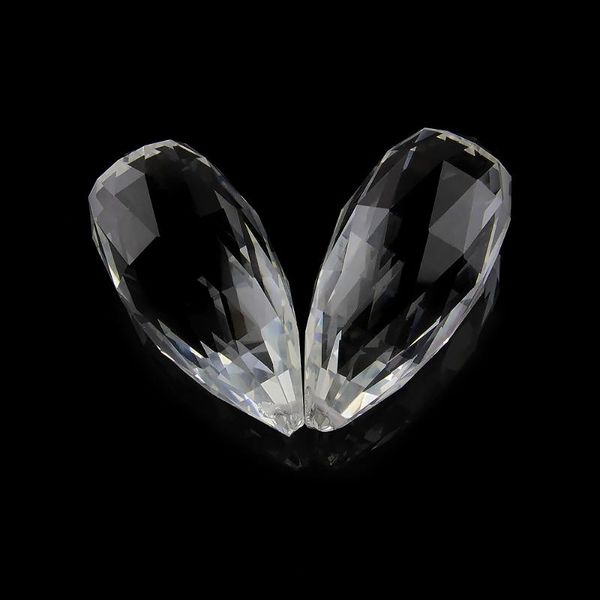 

2pcs/lot 89mm machine cut, crystal chandelier pendant oval ball for lighting