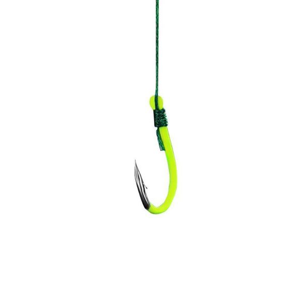 

1pc metal fishing hook luminous double barbed hook spring line accessories fishing improved pe anti-winding carp ho z9x6