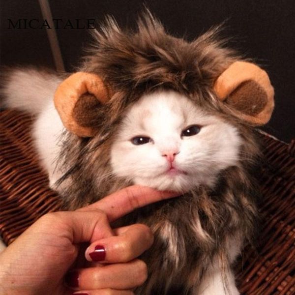 

cat costumes micatale halloween funny cute pet lion mane wig hat dogs disguise with ears clothes cosplay costume adjustable dress up