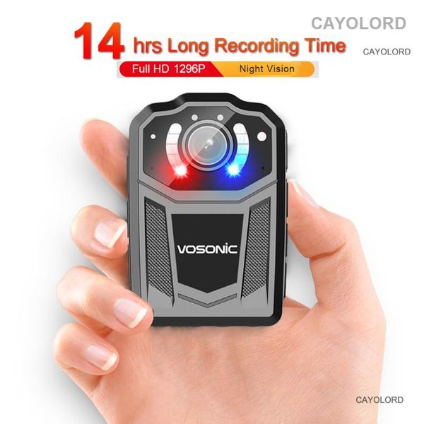 

digital voice recorder body worn camera 14hours recording ultra light 1296p hd video motion detection, night vision, premium surveillance po