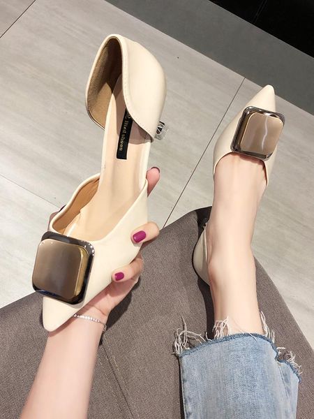 

dress shoes the fashion sequins french girl pointed temperament high heels, Black