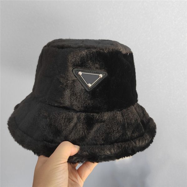 

bucket plush hat beanies designer men women outdoor cap autumn winter beanie casquettes fisherman buckets hats fashion 6 colors, Blue;gray