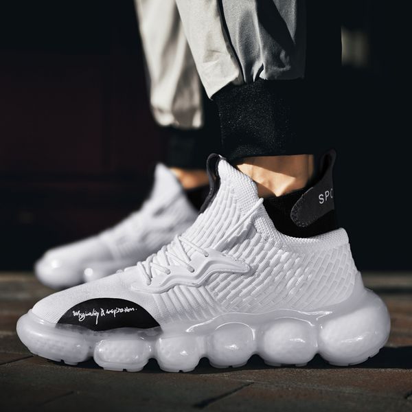 

men air cushion running shoes breathable sports shoes outdoor trainers sports walking sneakers 3d stereo sole jogging runner 45