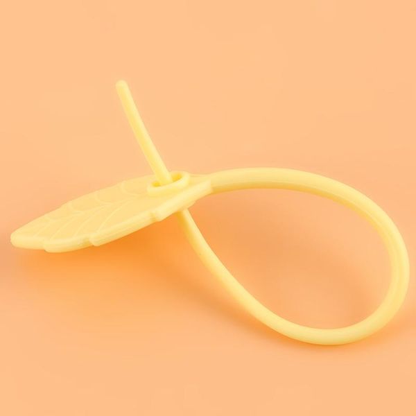 

5 pcs/pack reusable silicone wire cable ties organizer bag sealing beam tie yellow red pink blue purple 5 colors