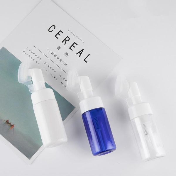 

storage bottles & jars 150ml/200ml silica gel brush head foam bottle foaming cleansing mousse diy