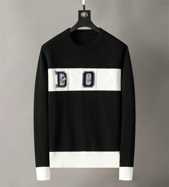 

2022 europemens designer sweaters retro classic luxury sweatshirt men arm letter embroidery round neck comfortable high-quality jumper, White;black
