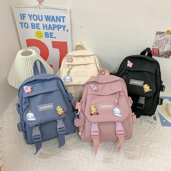 

backpack small women's girls school bag waterproof nylon fashion japanese casual young girl's female mini