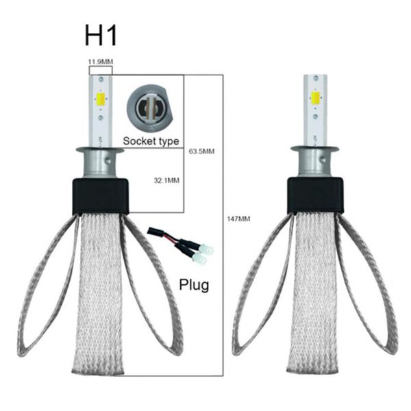

car headlights 2pcs t9 csp 12led headlight 3000k 4300k 6000k 4800lm ip68 waterproof heat-proof led light bulbs for