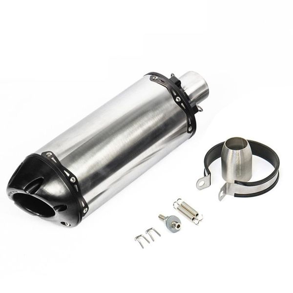 

motorcycle exhaust system universal silver chrome pipe cnc two brothers usa racing for cb650r s1000rr fz6 cb1000r er6n mt07 cf moto 500