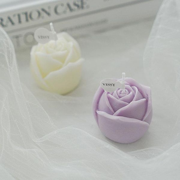 

candles vintage 3d rose flower candle soy wax scented relaxing home decoration birthday gift