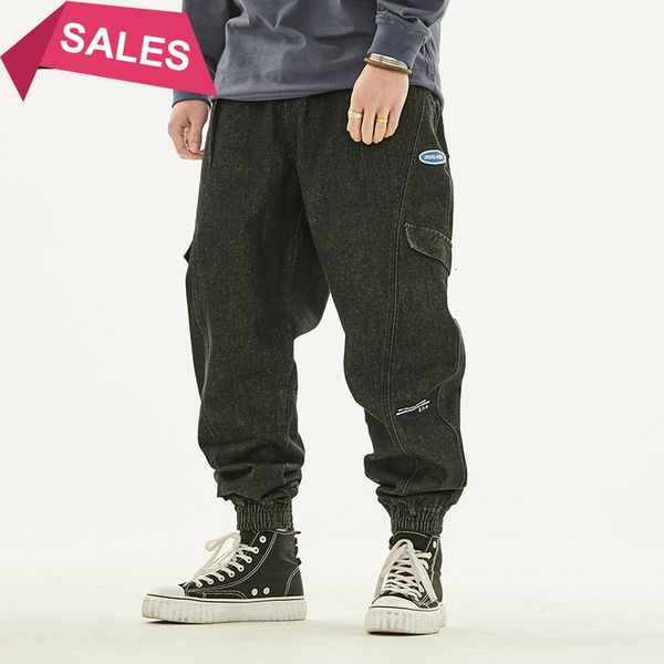

hip hop blue harlan jeans men streetwear korean style clothes fashions black skateboard pants male