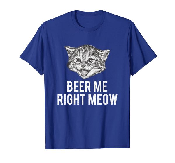 

beer me right meow cute cat drinking pun funny gift t-shirt, White;black