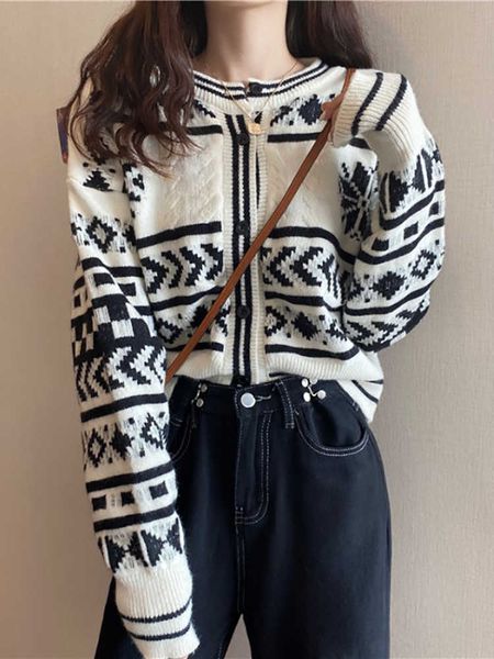 

women's sweaters female sweater wear korean retro for fall and w 2olk, White;black