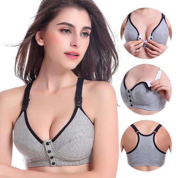 

maternity intimates raise young breast feeding bras cotton nursing bra pregnancy panties underwear front open pregnant, White