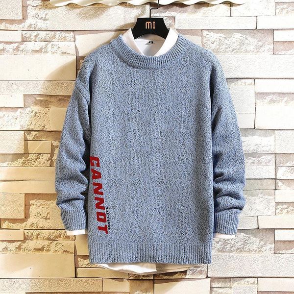 

men's sweaters 2021 men's black blue khaki long sleeves autumn winter pullover knitted o-neck plus oversize 5xl1, White;black