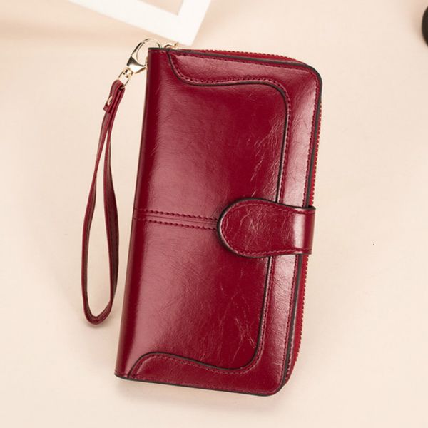 

fashion leather new retro designer long wallets female effects color cardholder telephone task women coin wallet, Red;black