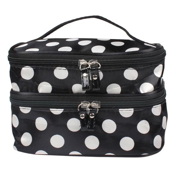 

causal large capacity dot makeup bag portable waterproof cosmetic bags toiletry zipper pouch organizer case necese sac femme
