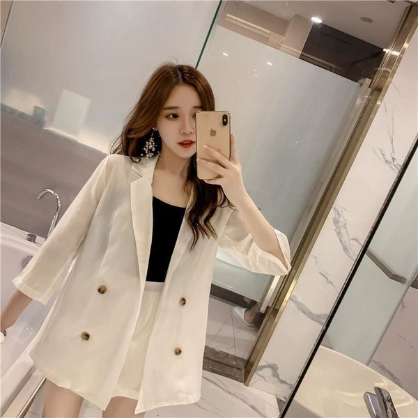 

female spring summer savage fashion piece defines clothes of women + high waist jacket wide leg y777 shorts u4wd, Black;brown