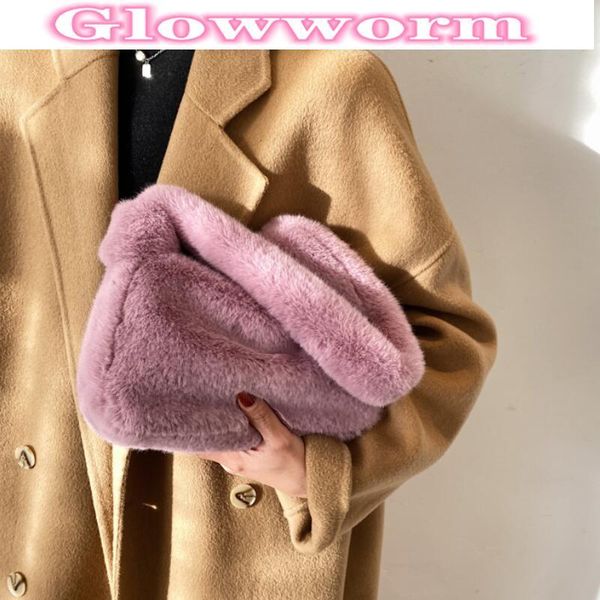 

cross body furry large-capacity autumn and winter shoulder bag 202 fashion high-quality women's designer underarm cute hand