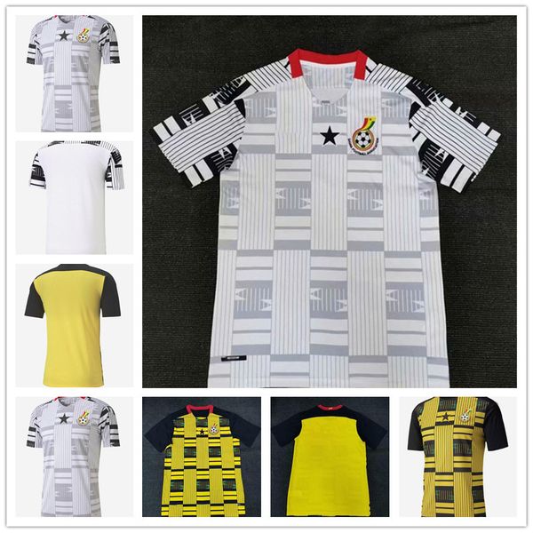 

2020 2021 ghana soccer jerseys national team home away gervinho bony 20 21 football shirts s-2xl, Black;yellow