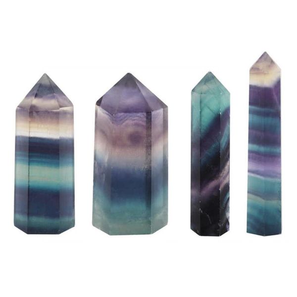 

storage bags natural fluorite quartz stone point healing hexagonal wand good wishes