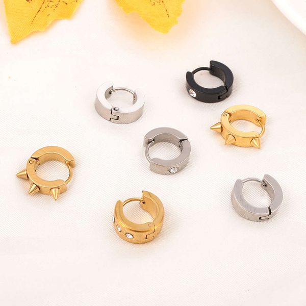 

stainless steel earrings punk men's piercing earrings rivets