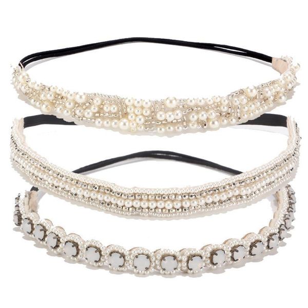 

european wedding & engagement bridal pearl rhinestone headbands bridesmaid hair holder accessoires vintage crystal hairb qylegl