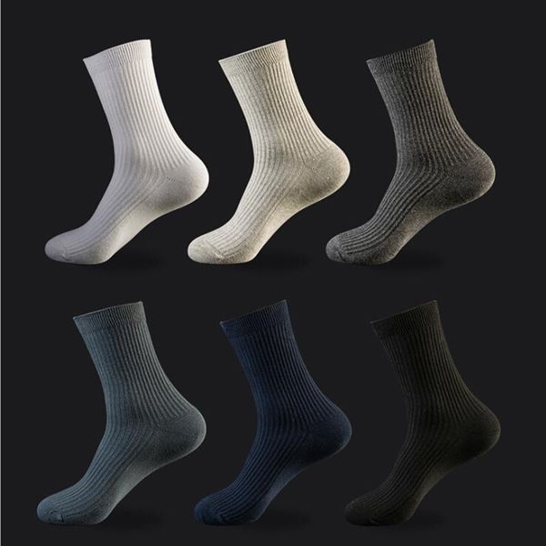 

sports socks 6 pairs/lot cotton men women outdoors sport camping hiking winter keep warm wedding simple pure 30, Black
