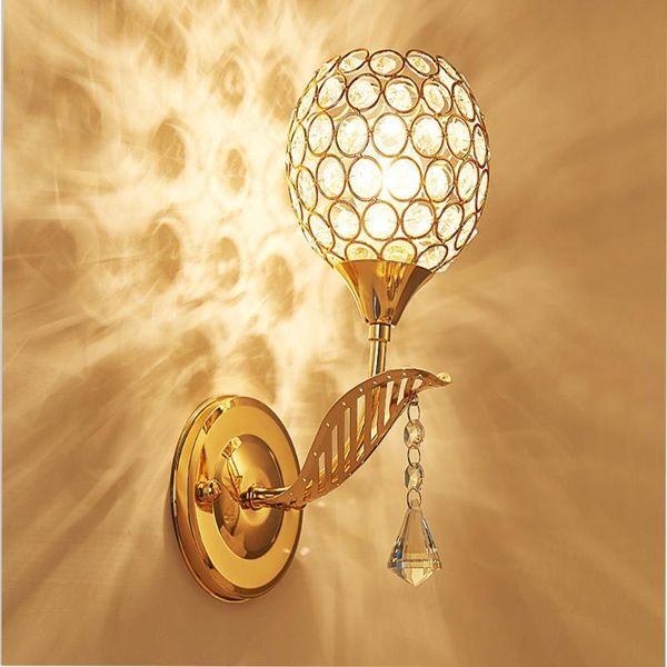 

crystal wall lamp bedroom bedside wall aisle lamp simple energy-saving creative led light