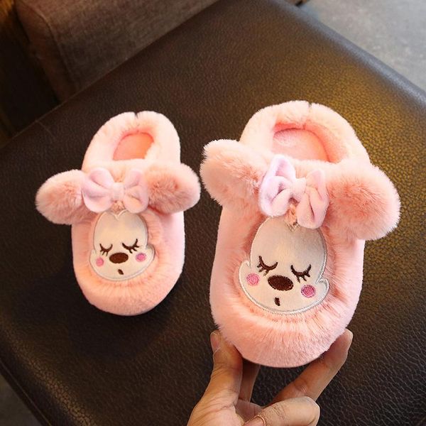 

slipper winter children' slippers home child' shoe cartoon boys girls kids shoes toddler baby indoor, Black;grey