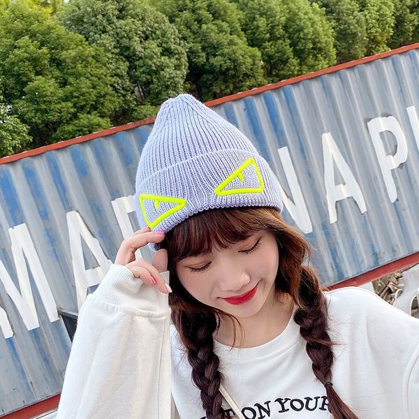 

hip hop casual knitted hat autumn and winter, Yellow