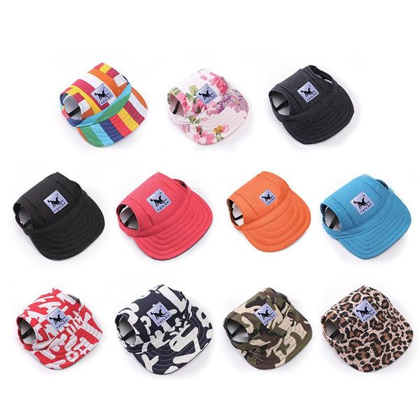 

dog apparel mesh sun hat fashion baseball cap breathable sport hats with ear holes fot pets outdoor summer headwear accessories