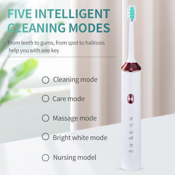 

smart electric toothbrush sonic powerful ultrasonic usb rechargeable tooth brush