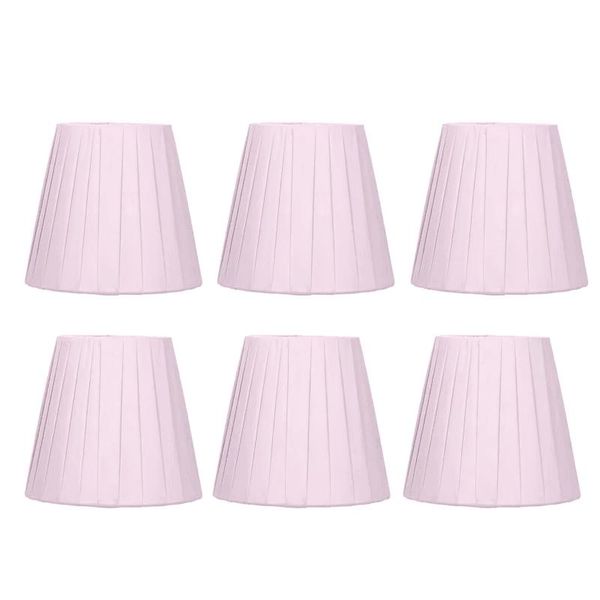 

lamp covers & shades 6pcs pink cloth lampshade for table standing lamps barrel fabric creative desk shade bedroom
