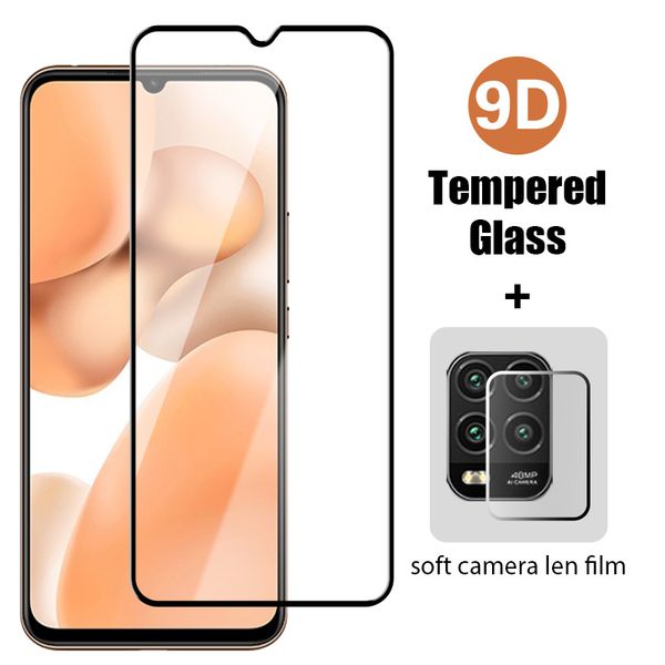 Защитные защиты экрана сотовых телефонов 2in1 Полная крышка закаленного стекла для Xiaomi Poco x2 x3 NFC защитник экрана для Xiaomi M2 M3 Pro A1