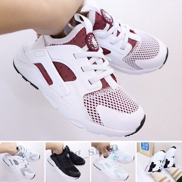 

huaraches run 4s kids running shoes black white newborn baby children outdoor trainers toddler athletic boys & girls infant sneaker