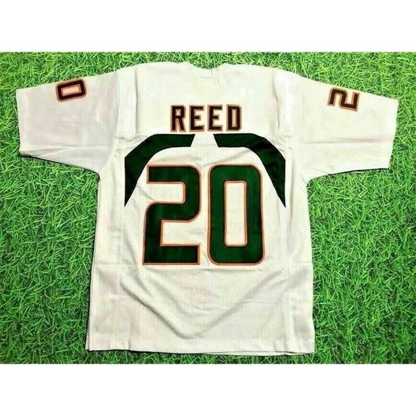 Mitch Özel Futbol Forması Erkek Gençlik Kadın Vintage Beyaz 20 Ed Reed Özel W W U Nadir Lise Boyutu S-6XL veya herhangi bir isim ve numara formaları