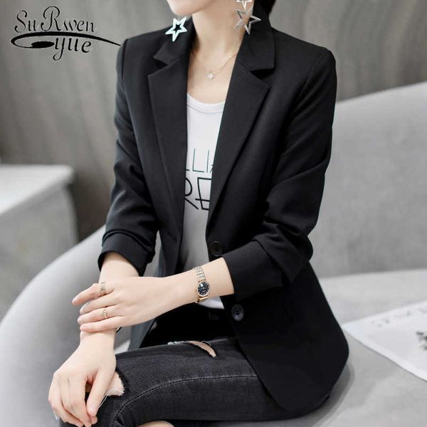 

fashion coats and jackets women korean casual white black jacket long sleeve outwear autumn winner office lady clothing 5029 210527, Black;brown