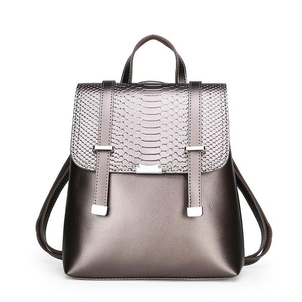 

backpack style women pu leather 2021 fashion female school bags