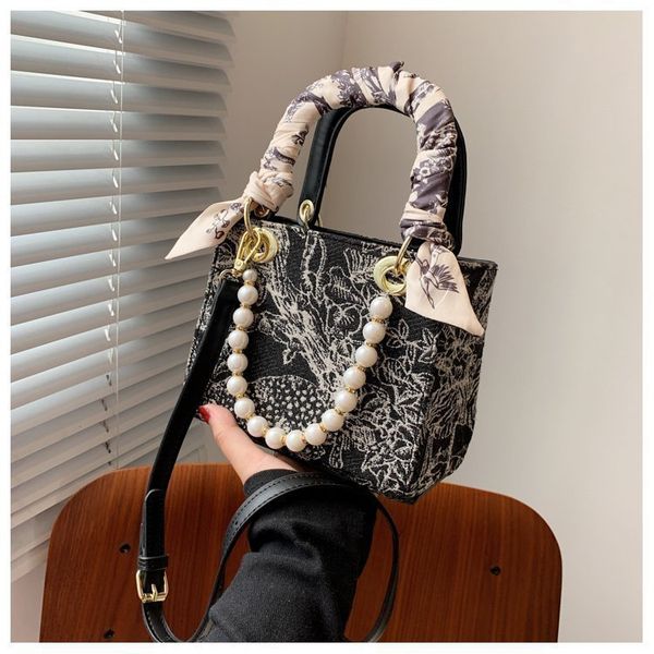 

design handbag tote 2021 spring new embroidery canvas bag large capacity shoulder bag x0ub qa4a