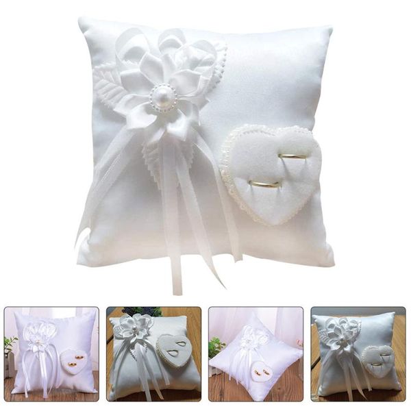 

pillow 1pc wedding square ring floral cushion bearer marriage