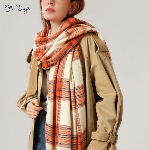 

scarves women knitted scarf plaid winter warm shawl and wrap bandana pashmina long tassel female foulard bufandas thick blanket, Blue;gray