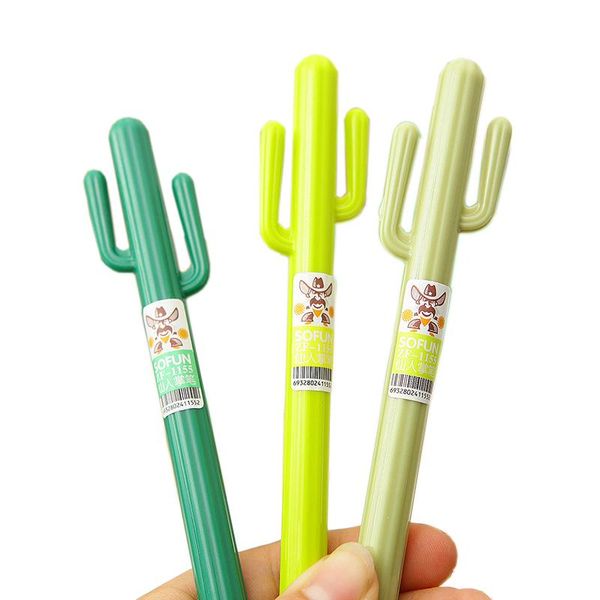 

gel pens 3pcs/lot cute cactus design pen pencils writing supplies fashion gift office school