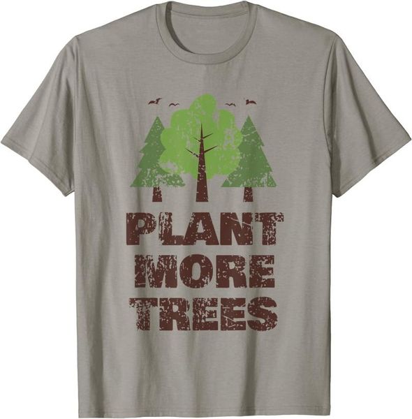 

men's t-shirts earth day plant more trees t-shirt, White;black