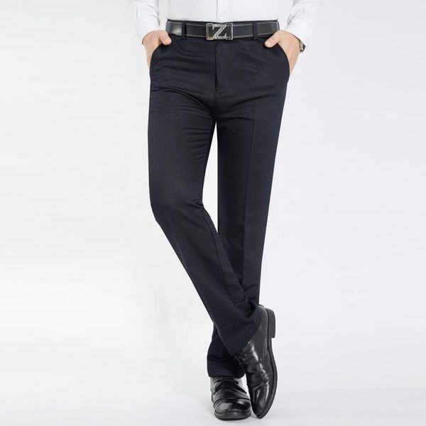

men's pants mark jinba casual middle age spring and autumn straight baggy versatile business dad, Black