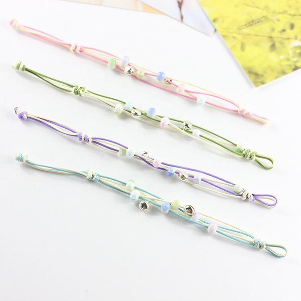 

bangle creative style cracked bead bell fashion bracelet, Black