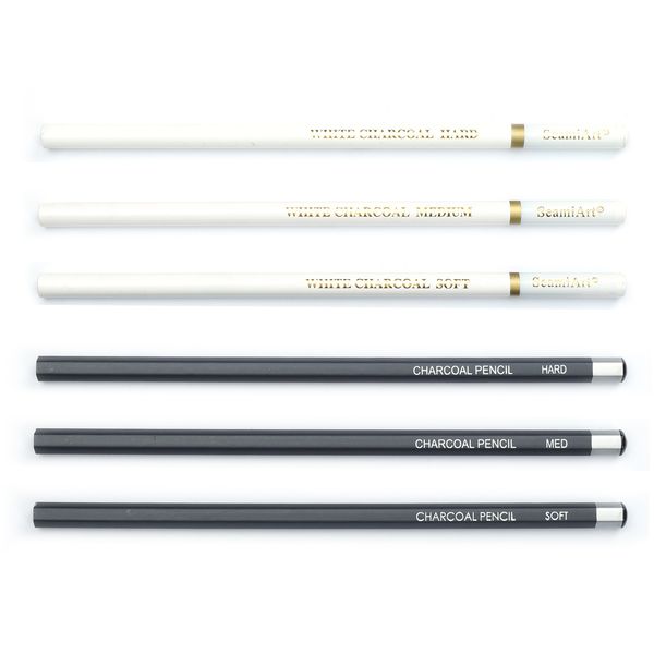 

pen carbon single pack soft / medium hard high gloss carbon sketch white powder painting black cil, Black;red