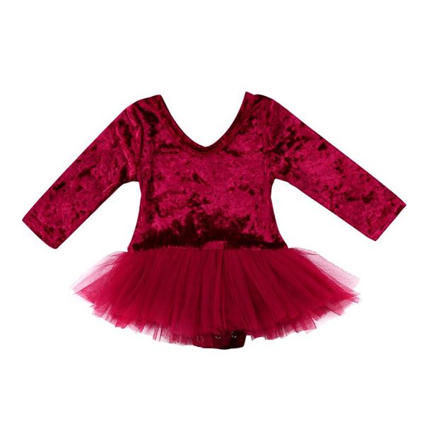 

girl's dresses born kid baby girls romper tulle pleuche dress, Red;yellow