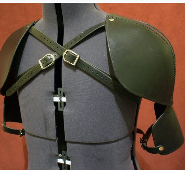 

medieval leather fencing buckle shoulder stage props